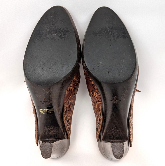 Isabella Fiore Platform Clogs Leather Floral Embossed Cowgirl Boho Western 6 - Picture 12 of 14